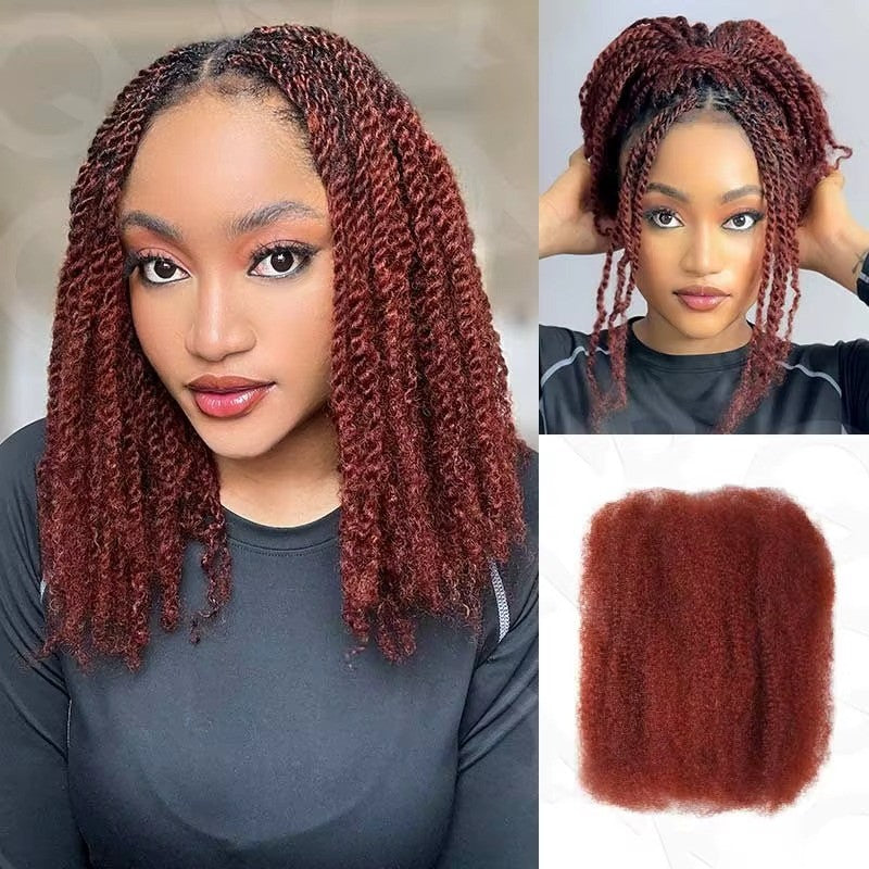 Afro Kinky Bulk Human Hair - for Braiding 100% Remy Hair Bundles