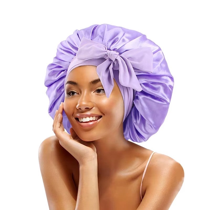 Satin Hair Bonnet For Sleeping - With Tie Band For Women
