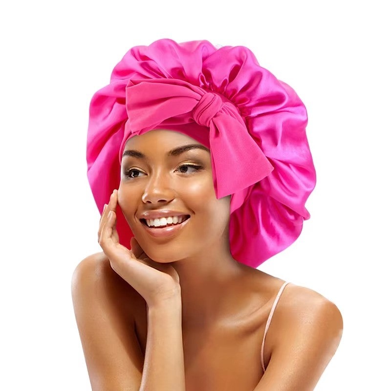 Satin Hair Bonnet For Sleeping - With Tie Band For Women