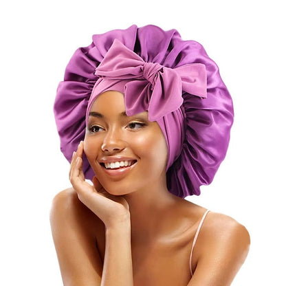 Satin Hair Bonnet For Sleeping - With Tie Band For Women