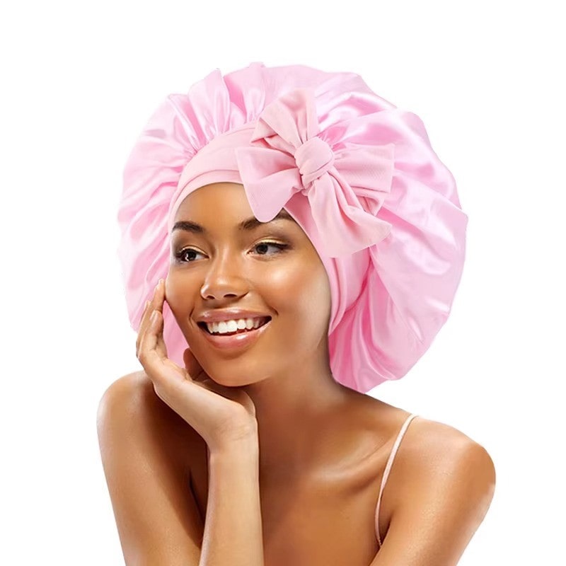 Satin Hair Bonnet For Sleeping - With Tie Band For Women