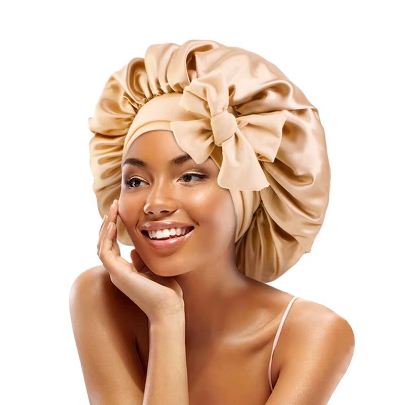 Satin Hair Bonnet For Sleeping - With Tie Band For Women