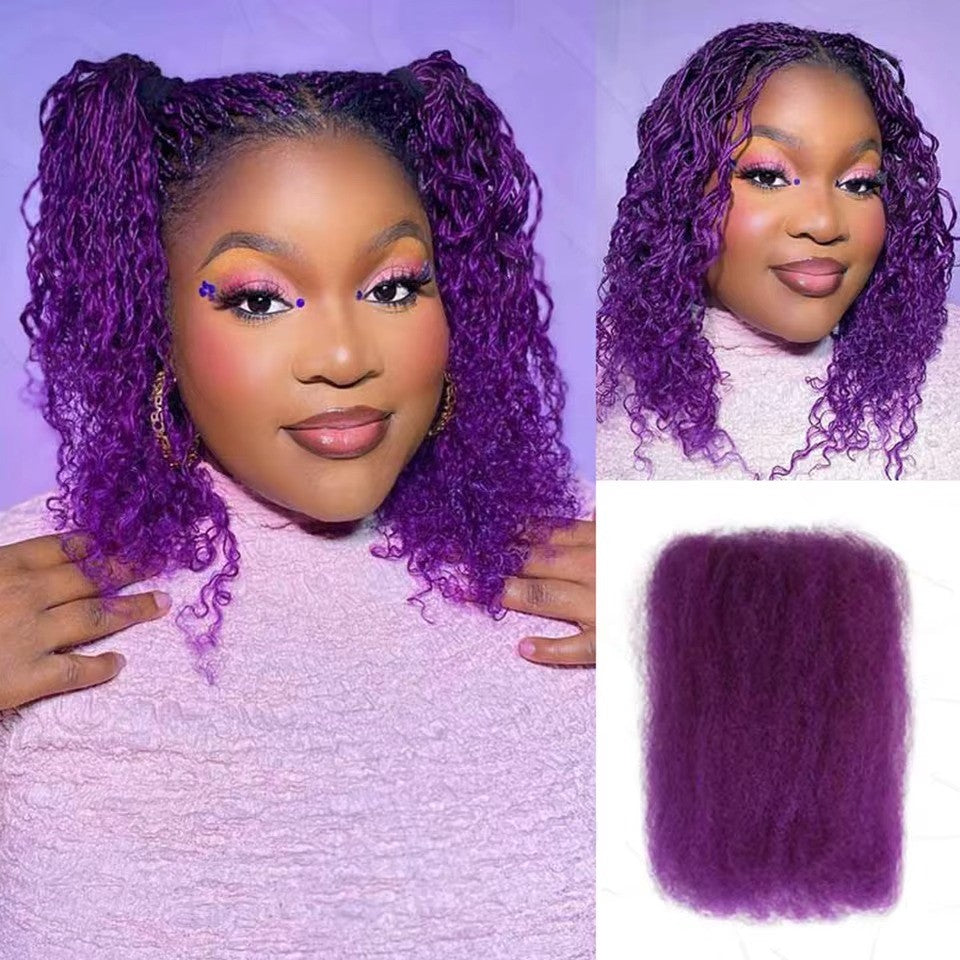 Afro Kinky Bulk Human Hair - for Braiding 100% Remy Hair Bundles
