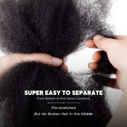 Afro Kinky Bulk Human Hair - for Braiding 100% Remy Hair Bundles