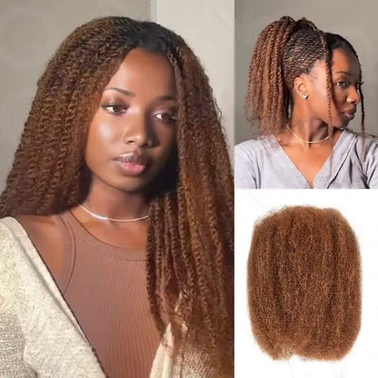 Afro Kinky Bulk Human Hair - for Braiding 100% Remy Hair Bundles
