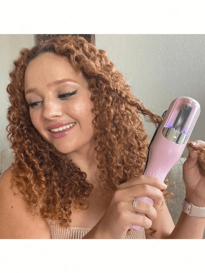 Split end hair trimmer device for removing damaged ends while preserving hair length